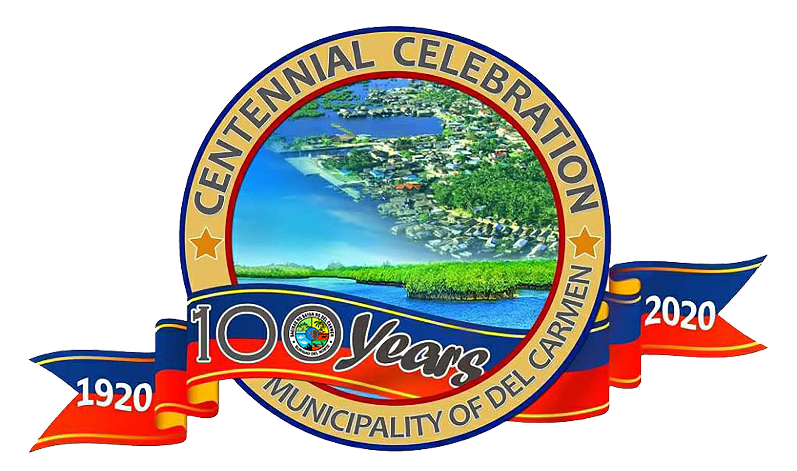 Centennial Celebration Logo 2020 Municipality of Del Carmen